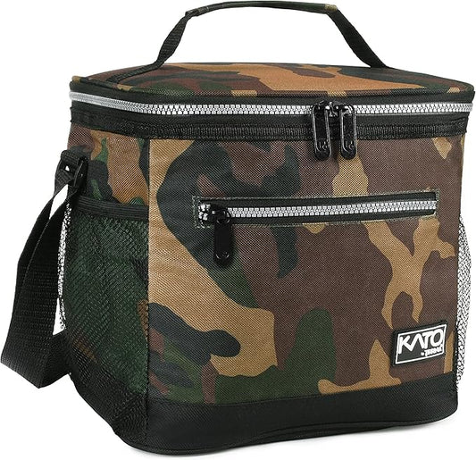 Tirrinia Large Insulated Lunch Box for Men/Women, Leakproof Thermal Lunch Bag for Office Picnic Work Beach Camping,Reusable Lunch Cooler Tote for Adult, Camo