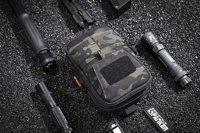 EXCELLENT ELITE SPANKER Tactical Molle EDC Pouch Nylon Belt Waist Bag Camping Hiking Organizer with Cellphone Holster for iPhone 12Pro 12 11ProMax XsMax XR XS X 8Plus 8 7 6 Samsung Galaxy Note 9 S9