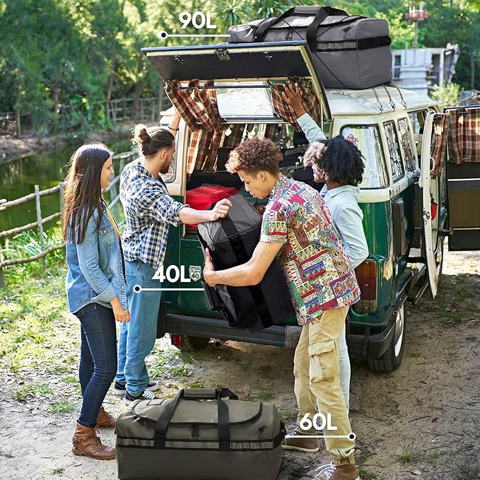 Haimont Large Duffle Bag for Men Women, Convertible Duffel Backpack, Heavy Duty Back Pack for Travel, Outdoor, Camping Hiking, Army Green 90L