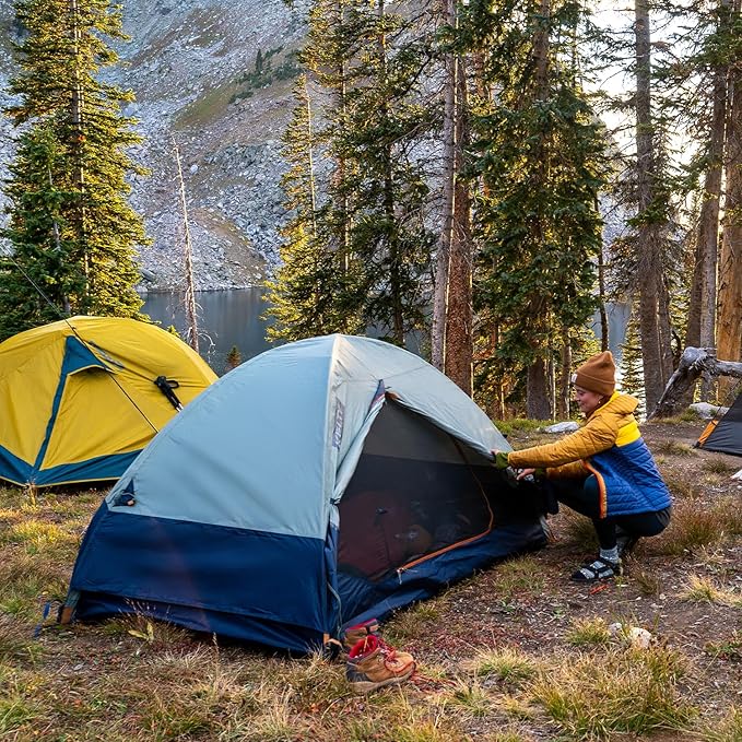 Kelty Late Start Backpacking Tent – Lightweight Two Man Camping Tent Shelter with Quickcorners, Aluminum Poles, Waterproof Poly Fly, Updated for 2024