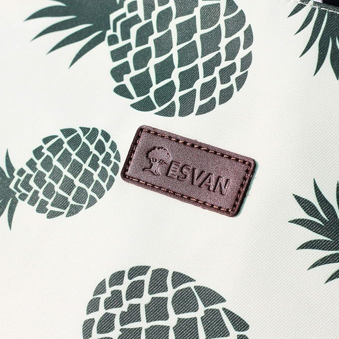 ESVAN Original Floral Water Resistant Large Tote Bag Shoulder Bag for Gym Beach Travel Daily Bags Upgraded