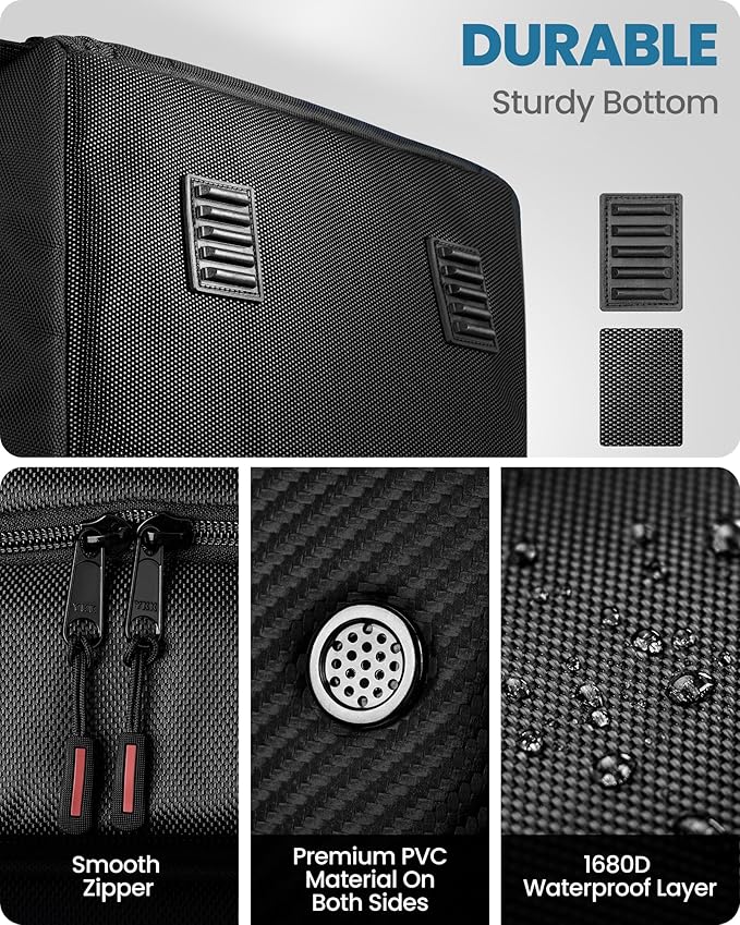 OutdoorMaster Ski Boot Bag, 50L Waterproof Snowboard Bag for Air Travel, Travel Boot Backpack for Ski Helmet, Goggles-Black