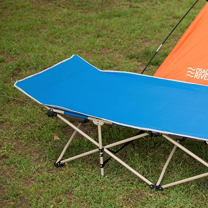 OSAGE RIVER Camping Cot for Adults - Folding Camping Cot - Portable Cots for Sleeping - Rated for 300 lbs