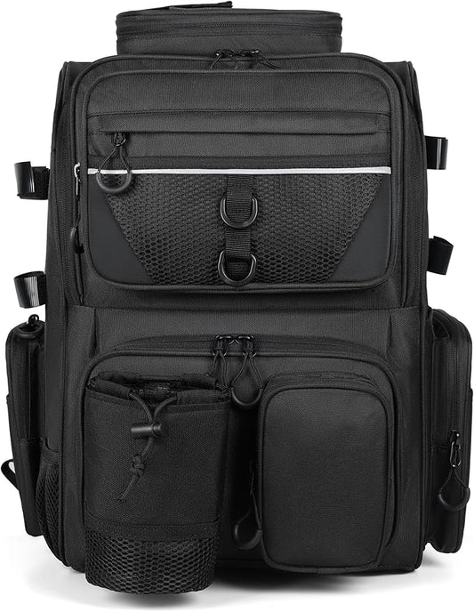 Fishing Tackle Backpack With Rod Holders, Large 40L Fishing Backpack for Camping, Hiking