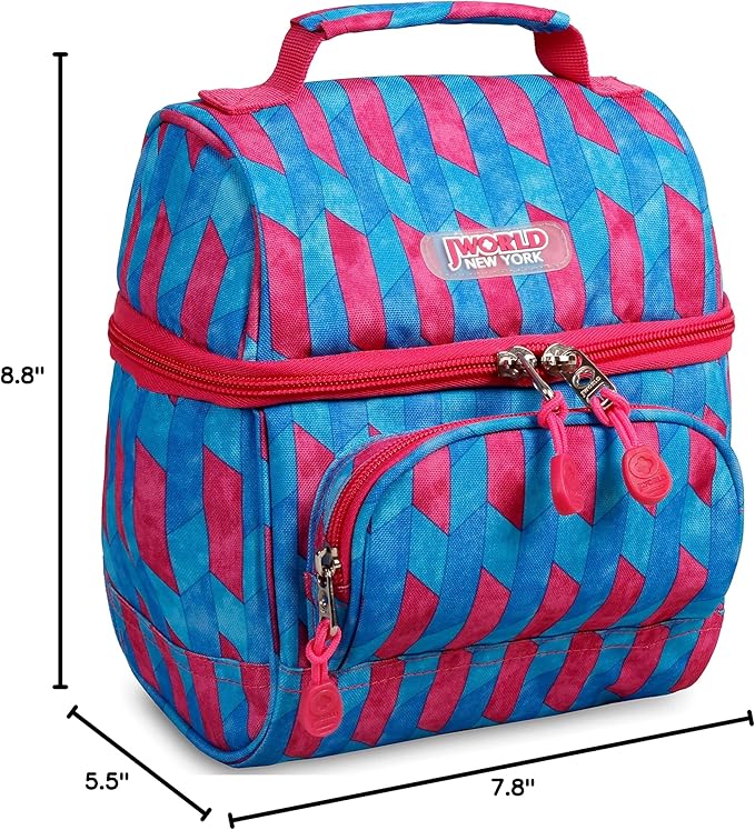 J World Corey Kids Lunch Bag. Insulated Lunch-Box for Boys Girls, Nordic