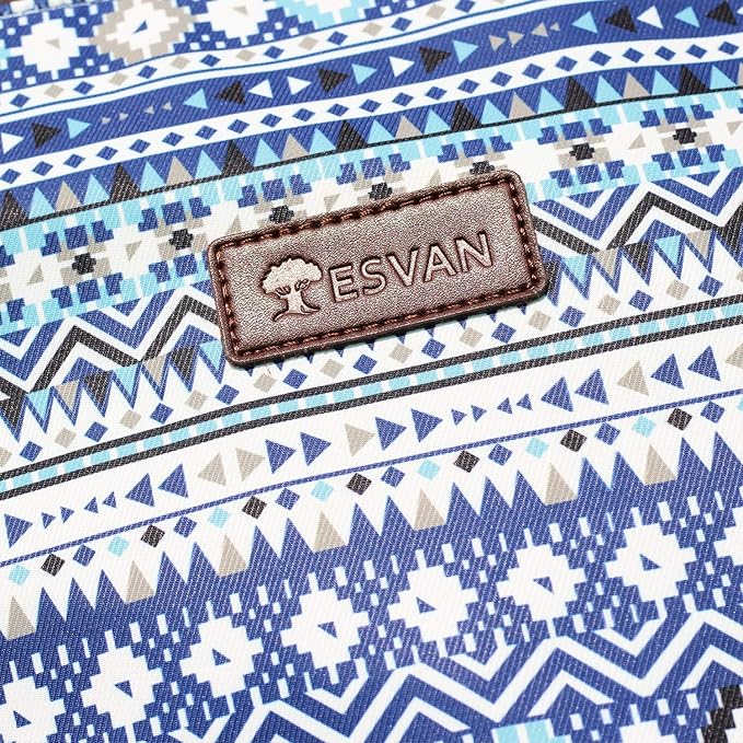 ESVAN Original Floral Water Resistant Large Tote Bag Shoulder Bag for Gym Beach Travel Daily Bags Upgraded