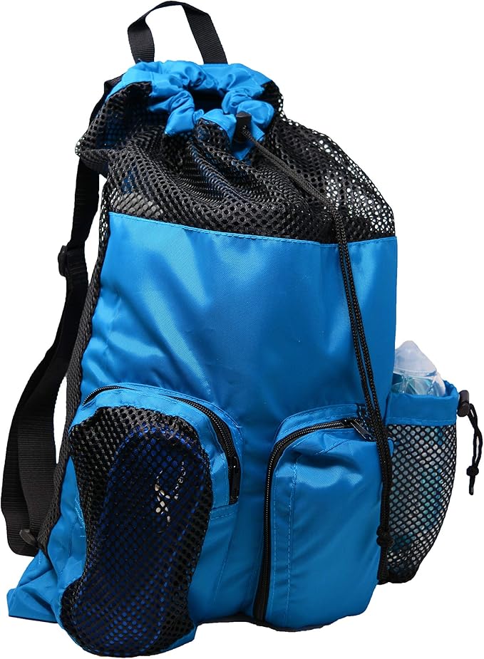 Adoretex Quick Dry Mesh Equipment Sport Drawstring Gym Swim Bag