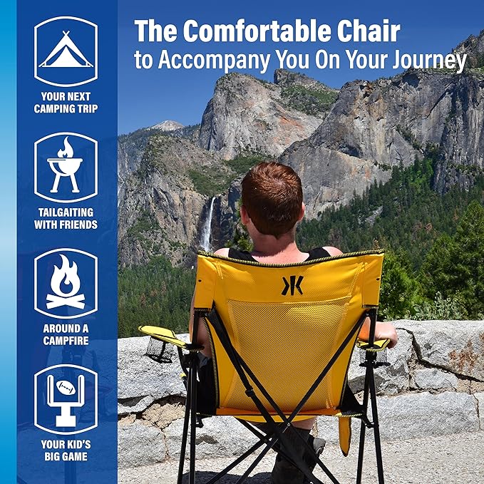Kijaro Dual Lock Portable Camping Chairs - Enjoy the Outdoors with a Versatile Folding Chair for Sports, Lawn - Dual Lock Feature Locks Position – Hanami Pink