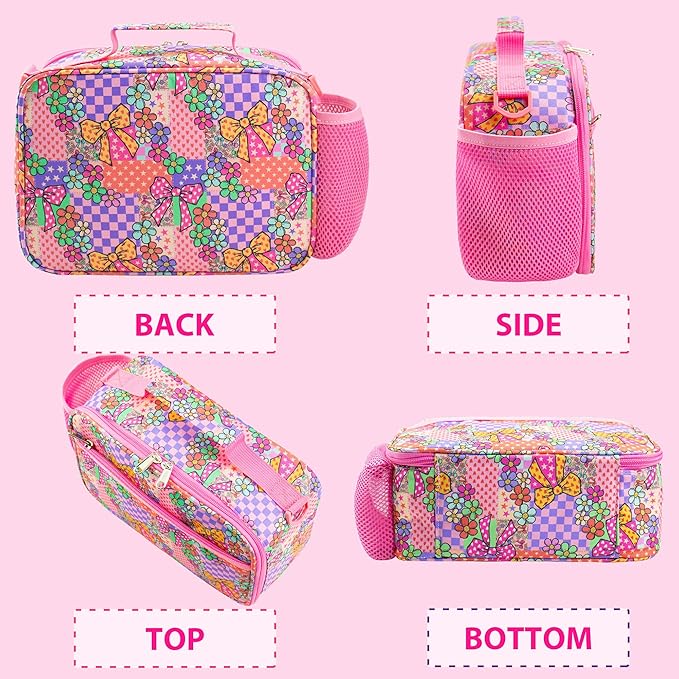 RLGPBON Kids Lunch Box for Girls Lunch Bag Insulated Durable Lunch Box Children Lunch Tote Bag for School