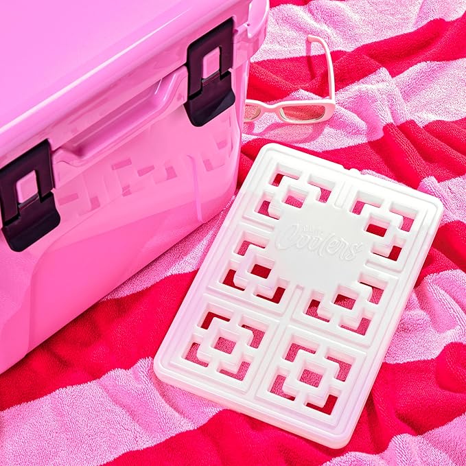 Cool Coolers XXL Fashion Ice by Fit + Fresh, 2pk Large Ice Packs for Coolers, Freezer Packs for Lunchboxes, Pearl White