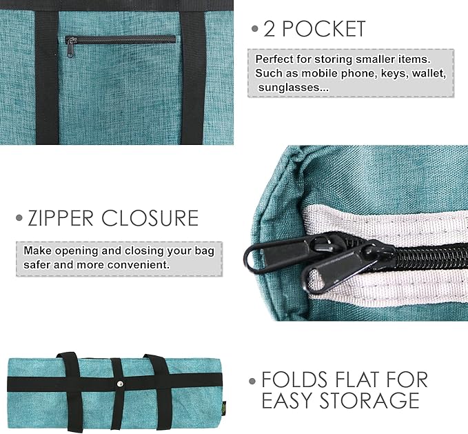 BeeGreen Insulated Cooler Bag Leakproof Freezer Shopping Tote for Groceries Thermal Food Delivery Bag