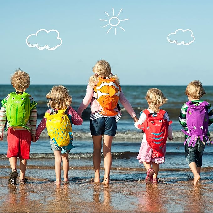 Trunki Kid’s Waterproof Swim & Gym Bag – PaddlePak Pinch Lobster (Red)