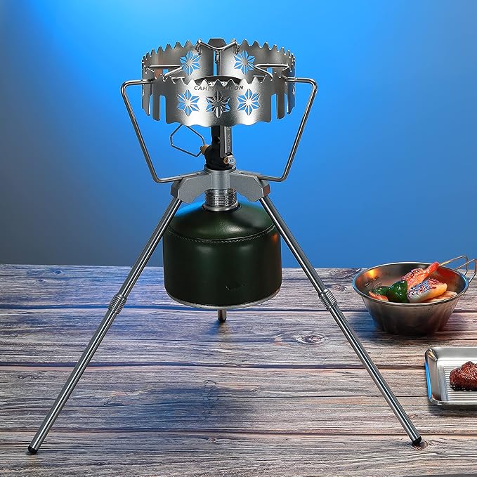 CAMPINGMOON Smart Backpacking Stove Stand with Upper Support Trivet Z01 (High stand with spacer adapter Z01+Z03)
