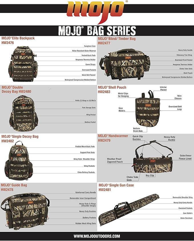 MOJO Outdoors Duck Hunting Accessories: Bags, Backpacks, and Decoy Gear