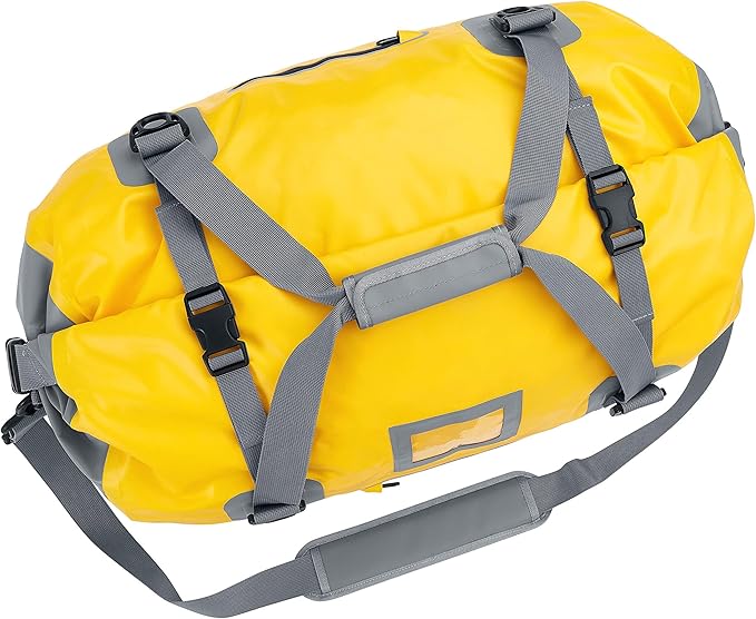 Skog Å Kust Duffelsak Heavy Duty Waterproof Duffel - Gear Bag for Sports, Travel, & More - 60L Yellow
