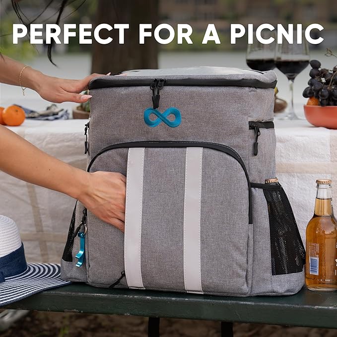 Everlasting Comfort Insulated Cooler Backpack - 54 Can, Leakproof Liner, Waterproof Zipper, Soft Backpack Cooler Bag for Men and Women - Beach, Picnic, Camping, Lunch