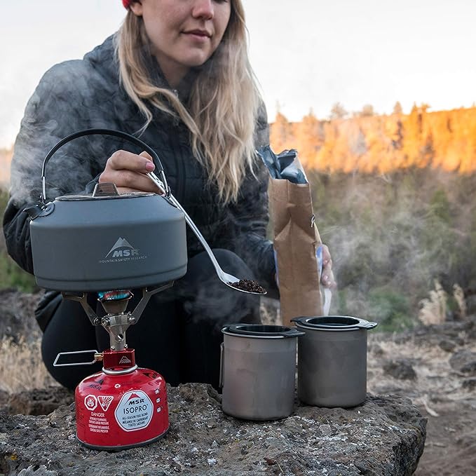 MSR Pika Hard-Anodized Aluminum Camping Teapot, Black