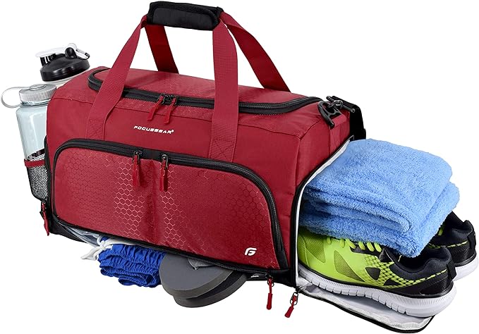 Ultimate Gym Bag 2.0: The Durable Crowdsource Designed Duffel Bag with 10 Optimal Compartments Including Water Resistant Pouch