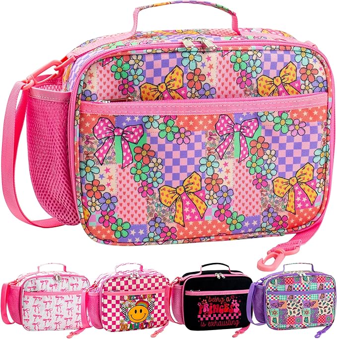 RLGPBON Kids Lunch Box for Girls Lunch Bag Insulated Durable Lunch Box Children Lunch Tote Bag for School