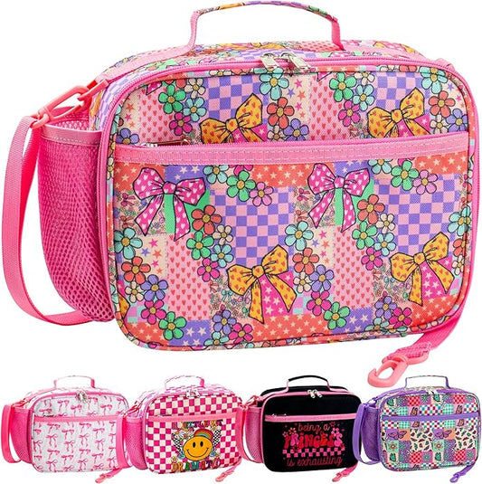 RLGPBON Kids Lunch Box for Girls Lunch Bag Insulated Durable Lunch Box Children Lunch Tote Bag for School