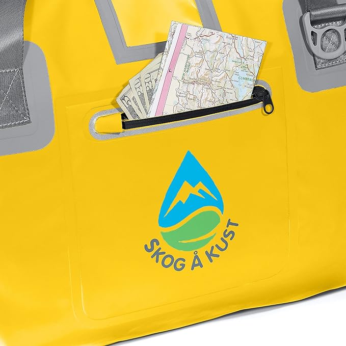 Skog Å Kust Duffelsak Heavy Duty Waterproof Duffel - Gear Bag for Sports, Travel, & More - 60L Yellow
