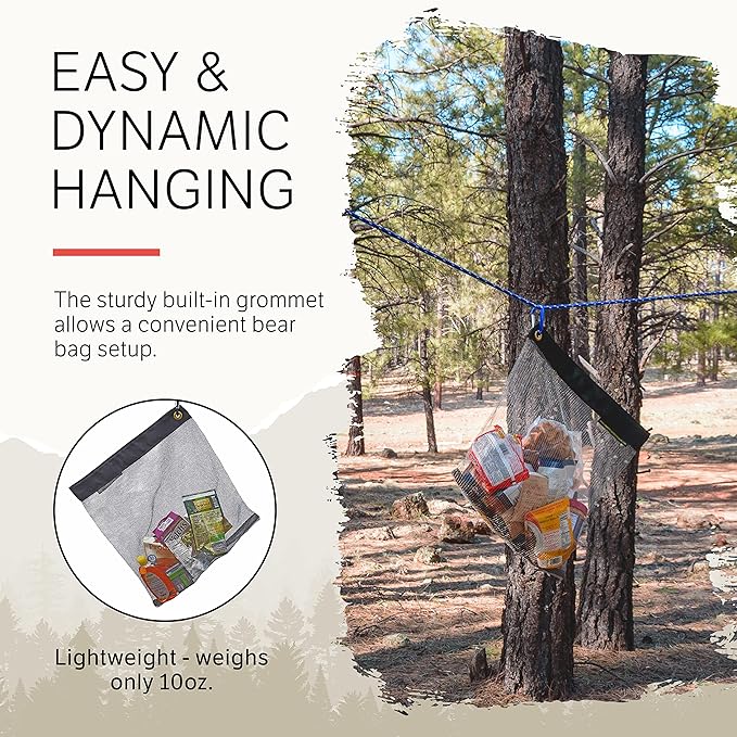 Rodent Proof Bear Bags - Ultralight Stainless Steel Mesh Bag for Camping Food Storage - Sturdy and Rust-Resistant Sack with Lock and Grommet For Easy Hanging