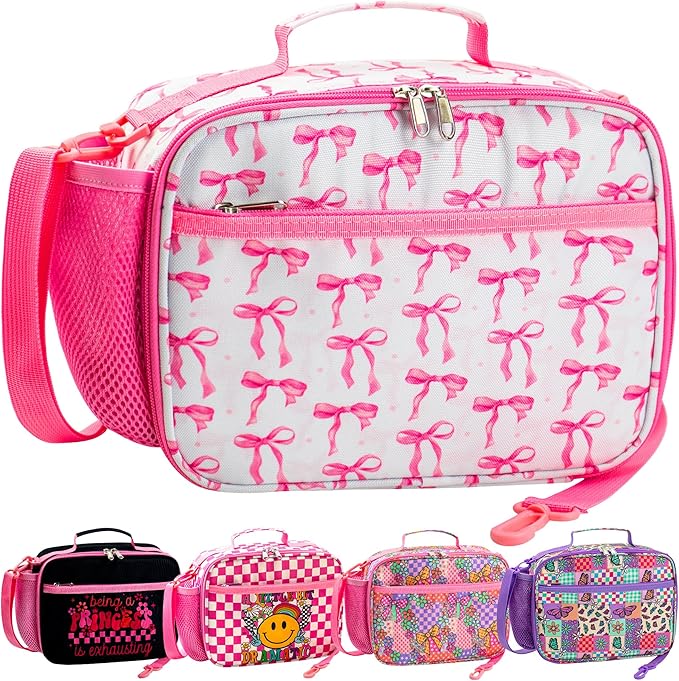 RLGPBON Kids Lunch Box for Girls Lunch Bag Insulated Durable Lunch Box Children Lunch Tote Bag for School