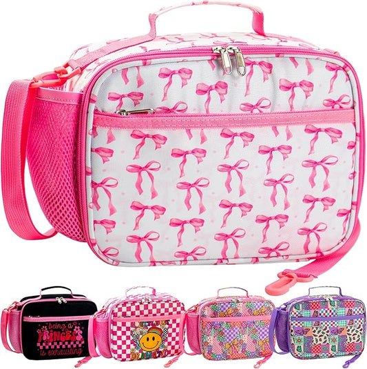 RLGPBON Kids Lunch Box for Girls Lunch Bag Insulated Durable Lunch Box Children Lunch Tote Bag for School
