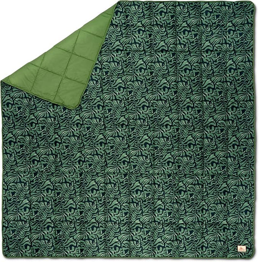 Kelty Biggie Blanket, 2 Person Large Insulated Camping Indoor Outdoor Travel Blanket and Ground Picnic Covering, Updated for 2022