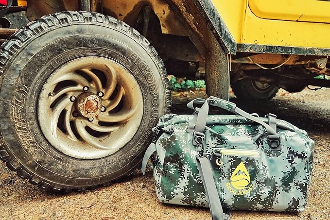 Skog Å Kust Duffelsak Heavy Duty Waterproof Duffel - Gear Bag for Sports, Travel, & More - 40L White