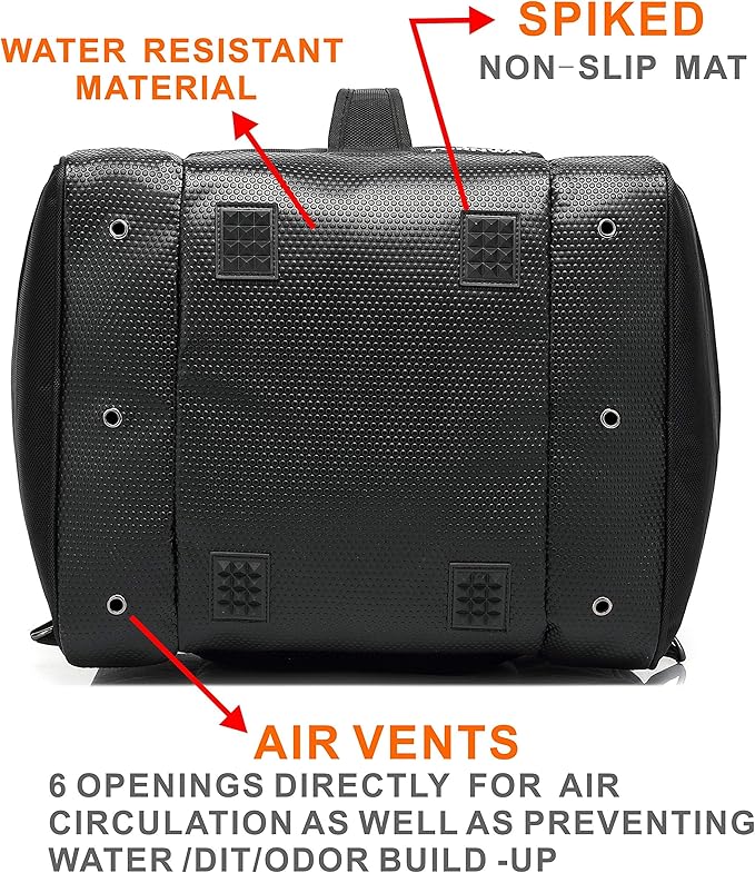 Ski/Snowboard Boot Bag/Skating Bag | Store Gear, Jacket, Helmet, Goggles, Gloves & Accessories | Travel with Waterproof Exterior & Bottom, Venting & Grommets for Snow Drainage