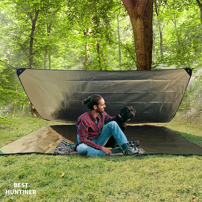 Heavy Duty Survival Blanket -Multifunctional Reflective Tarp Thermal Blanket - 60" x 83" Waterproof Sandproof for Camping Hiking Outdoors Multifunctional Emergency Blanket…