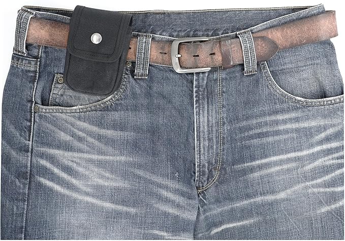 diodrio EDC Belt Pouch for Men Women, Small Compact EDC Holster Pouch with Belt Loop for Hiking, Fishing, Camping, Snap Closure, Classic Waxed Canvas