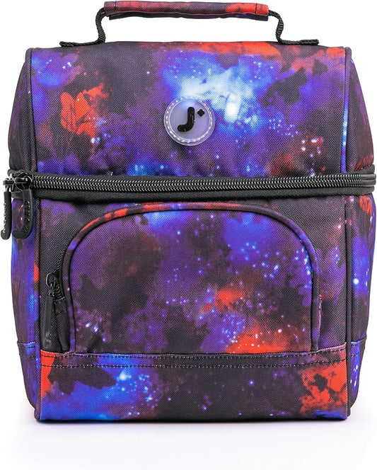 J World Corey Kids Lunch Bag. Insulated Lunch-Box for Boys Girls, Galaxy