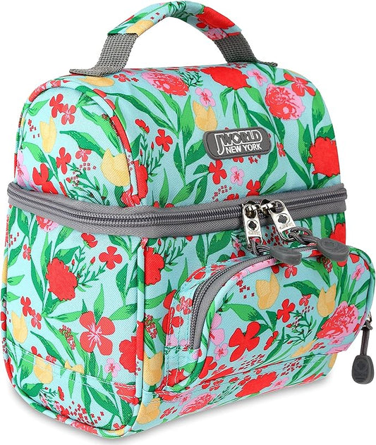 J World Corey Kids Lunch Bag. Insulated Lunch-Box for Girls, Women, Flora