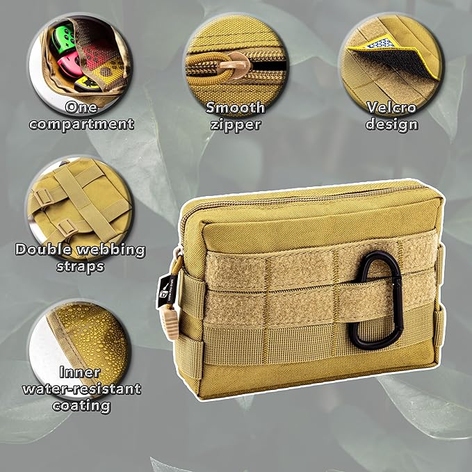 Tactical Molle Pouch Waist Pack Military EDC Pouch Accessories Organizer for Camping Hiking