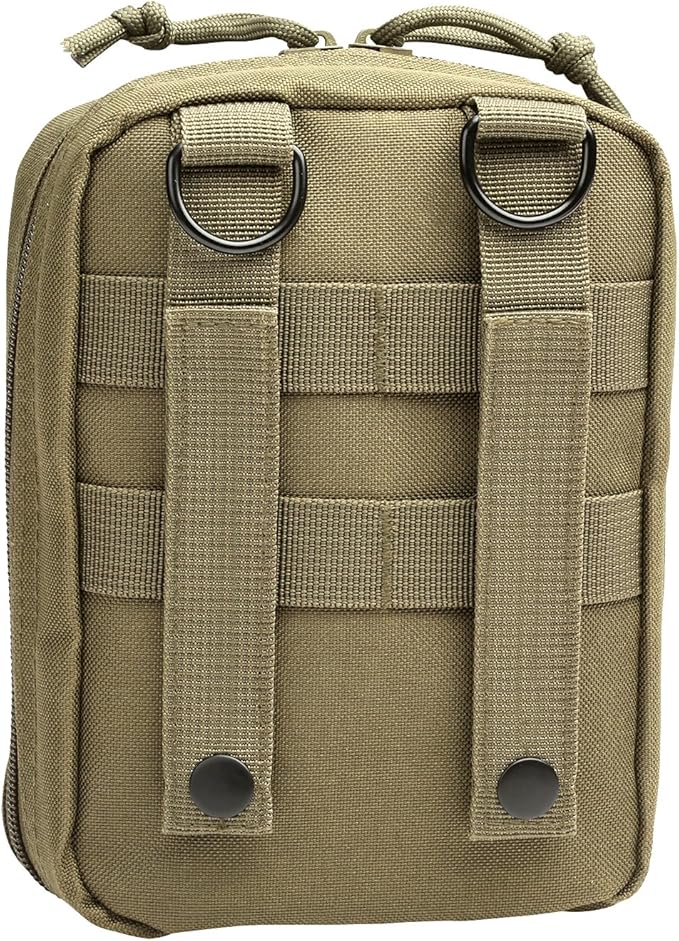 First Aid Molle Pouch - Heavy Duty IFAK Pouch - Empty Medical Pouch Ideal for Military Use EMTs Law Enforcement Camping and Hiking - Med Pouch for Optimal Organization