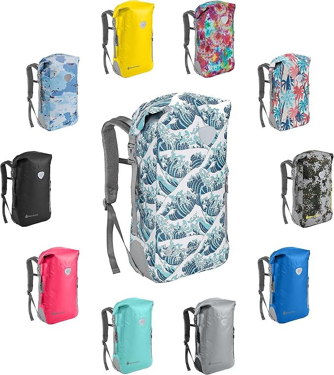 Skog Å Kust BackSak Heavy Duty Waterproof Backpack - Gear Bag for Sports, Travel, & More - 25 & 35 Liter Sizes