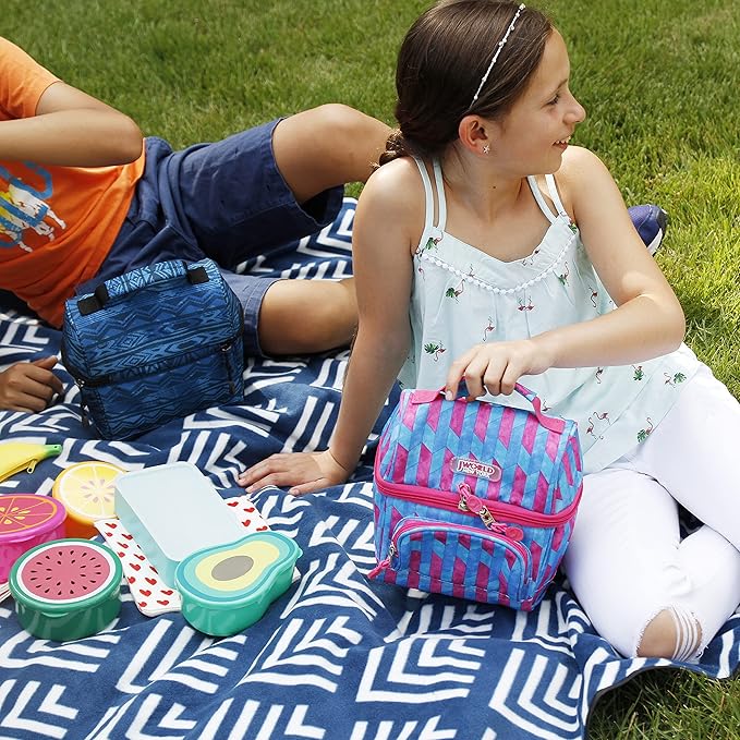 J World Corey Kids Lunch Bag. Insulated Lunch-Box for Boys Girls, Totem