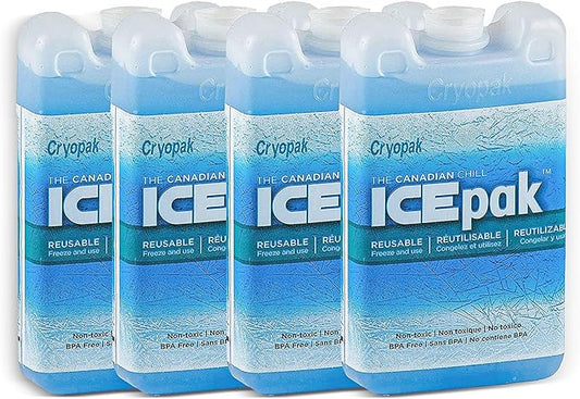 Cryopak Hard Shell Reusable Ice Pack, 3x5 (Pack of 4)