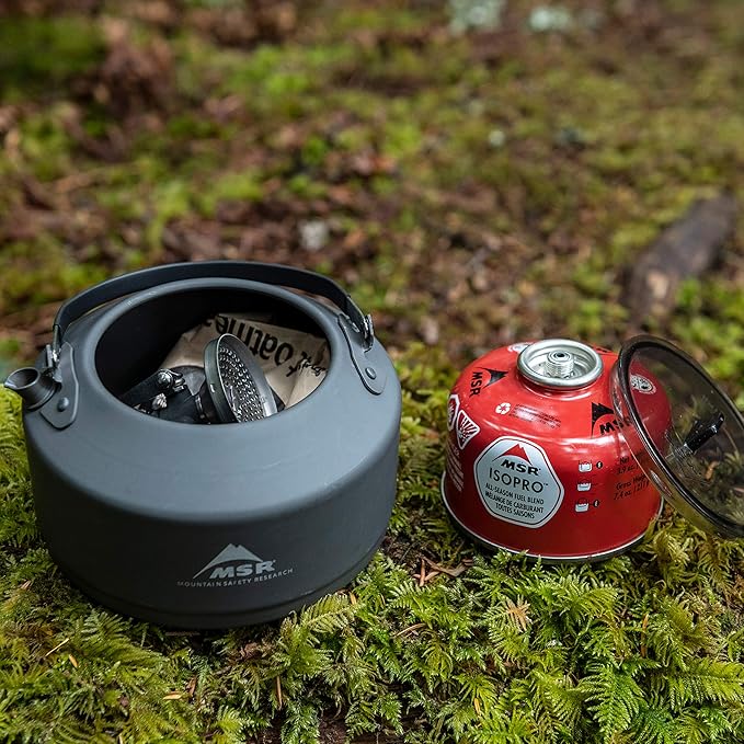 MSR Pika Hard-Anodized Aluminum Camping Teapot, Black