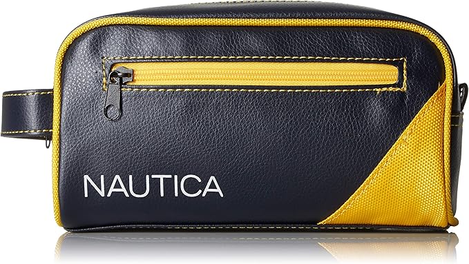 Nautica Men's Top Zip Travel Kit Toiletry Bag Organizer