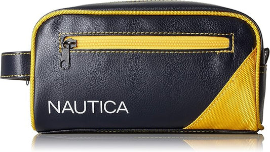 Nautica Men's Top Zip Travel Kit Toiletry Bag Organizer