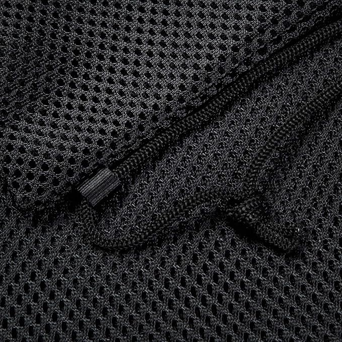 Frienda Mesh Drawstring Backpack Bag Multifunction Mesh Bag for Swimming, Gym, Clothes (Black) One piece