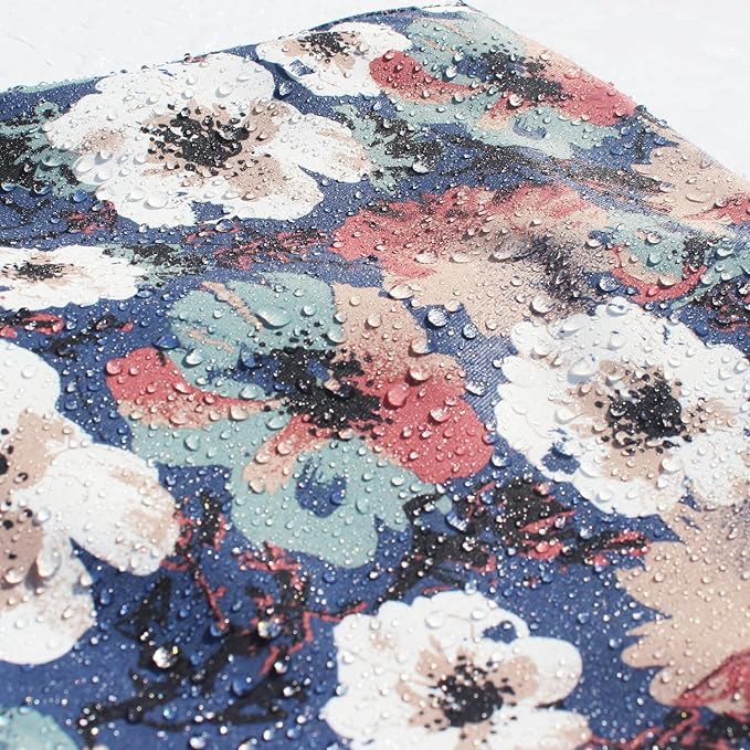 ESVAN Original Floral Water Resistant Large Tote Bag Shoulder Bag for Gym Beach Travel Daily Bags Upgraded