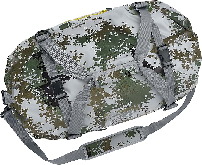 Skog Å Kust Duffelsak Heavy Duty Waterproof Duffel - Gear Bag for Sports, Travel, & More - 60L DigiCamo