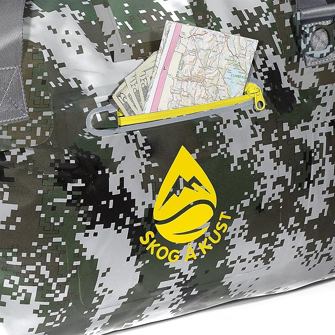 Skog Å Kust Duffelsak Heavy Duty Waterproof Duffel - Gear Bag for Sports, Travel, & More - 60L DigiCamo