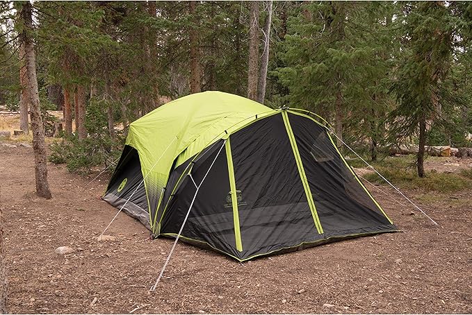 Coleman Carlsbad Dark Room Tent with Screened Porch, 4/6 Person Tent Blocks 90% of Sunlight to Keep Inside Cool, Weatherproof Shelter with Easy Setup, Made of PFAS-Free Materials