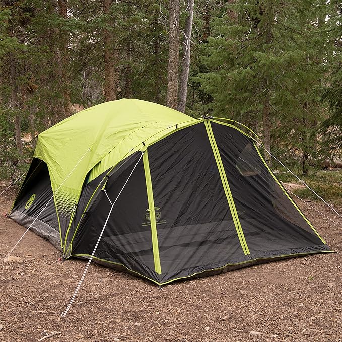 Coleman Carlsbad Dark Room Tent with Screened Porch, 4/6 Person Tent Blocks 90% of Sunlight to Keep Inside Cool, Weatherproof Shelter with Easy Setup, Made of PFAS-Free Materials