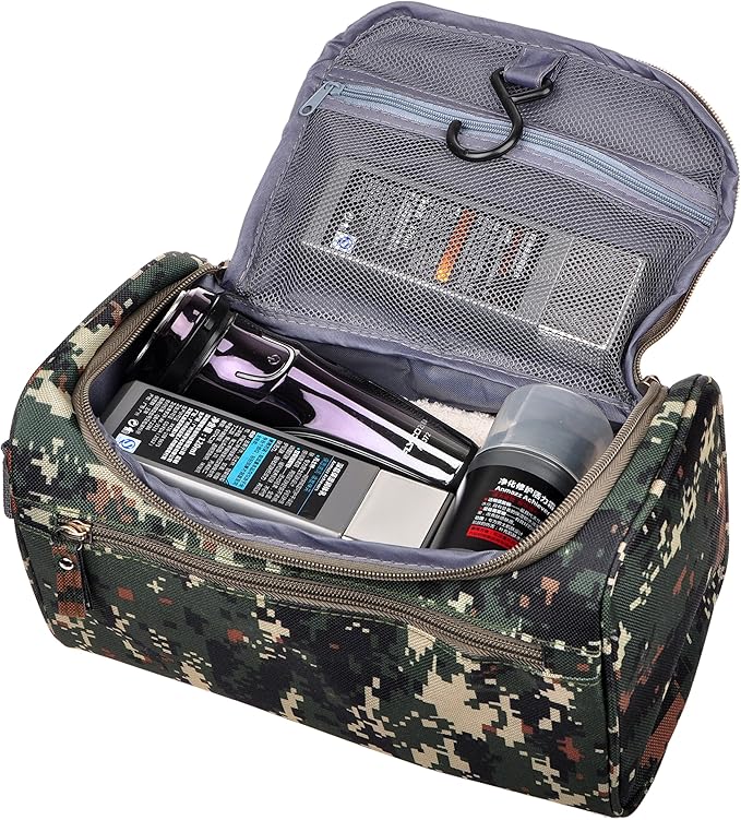 Vercord Mens Toiletry Bag Wash Travel Small Shaving Dop Kit Shower Bathroom Ditty Hygiene Bag Camo Mosaic